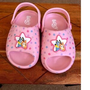 Bluey Pink Star Clogs Sandals Kids Size 9 Toddler Beach Pool‎ Shoes NWOT